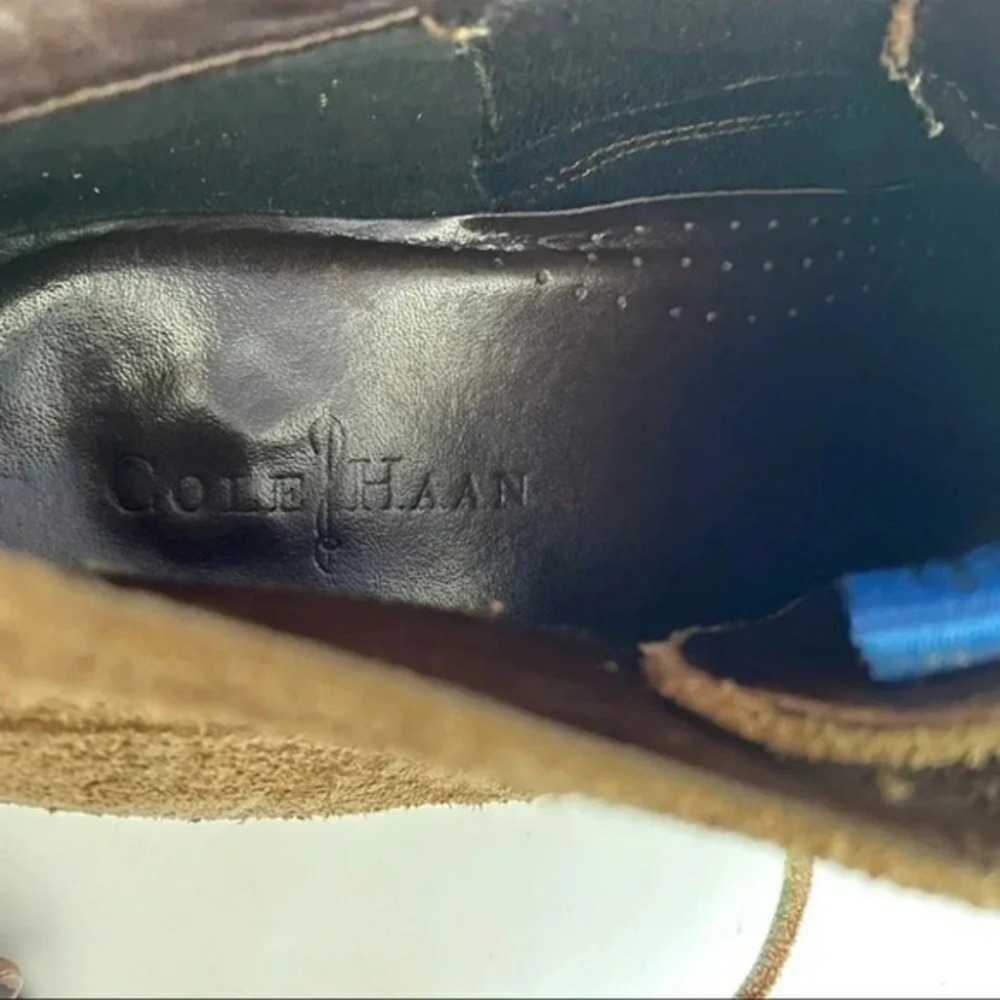 Cole Haan Mens Brown Suede Moc Toe‎ Chukka Boots C09750 Size 11.5 M - Picture 6 of 7